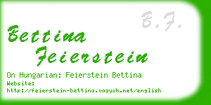 bettina feierstein business card